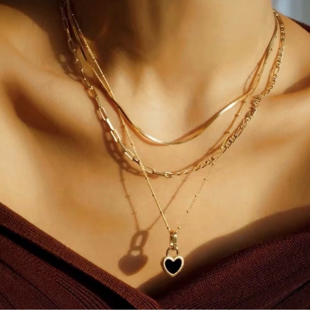 18K Gold Plated Heart Pendant Necklace